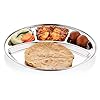 4 in 1 Compartments Round Stainless Steel Thali Set of 2