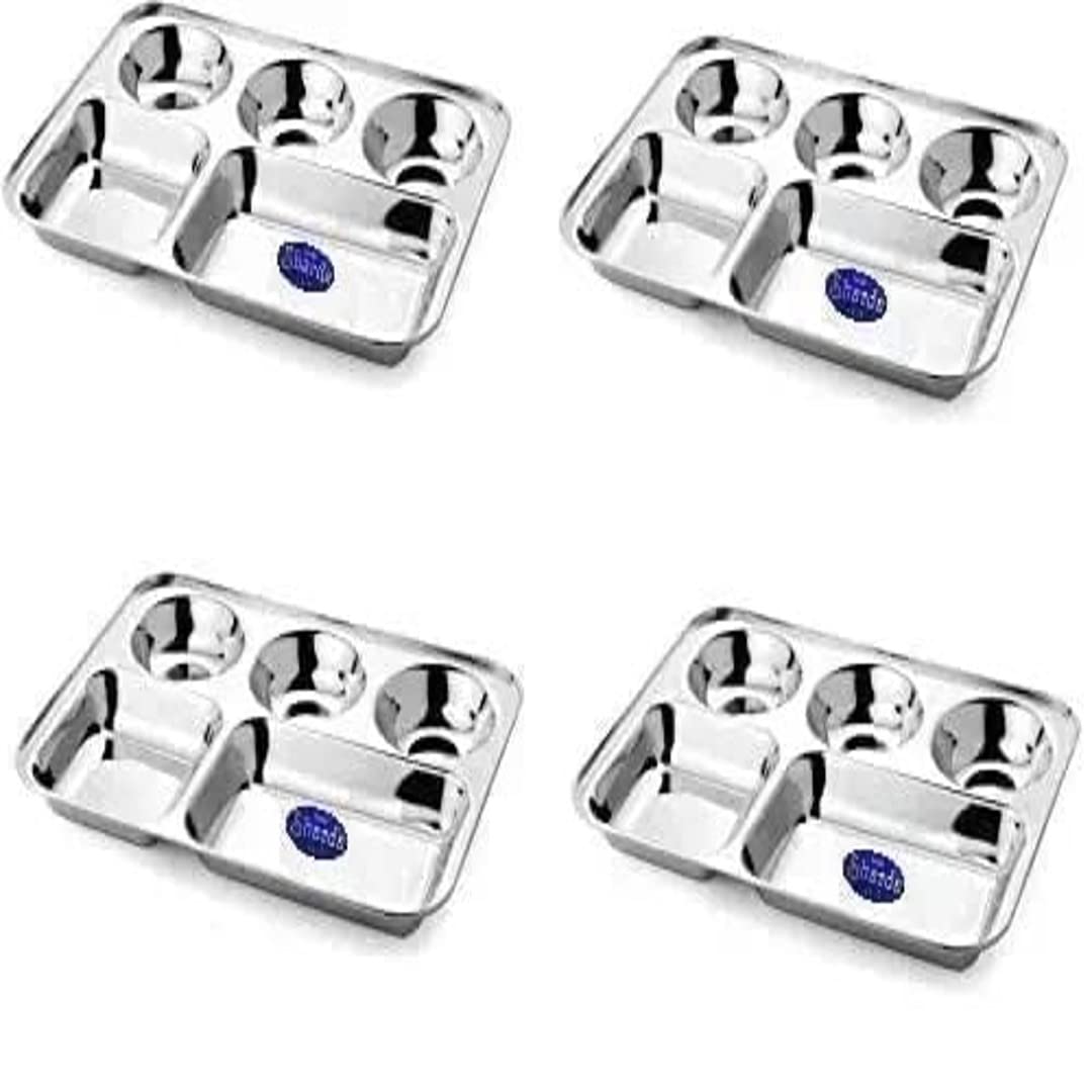 5-in-1-partition-dinner-stainless-steel-thali-set-of-4-13-x-10-inches
