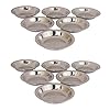 Stainless Steel Laser Apsara Plate Set of 12