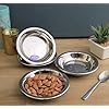 Stainless Steel Laser Apsara Plate Set of 12