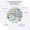 Stainless Steel Mugs Glasses Lids Cover Coster Set of 12