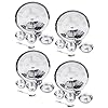 24 pcs Stainless Steel Dinner Set 4 Thali, 8 Bowls,4 Glasses, 4 Plates, 4 Spoons