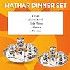 Set of 4-24 pcs Heavy Hammered Stainless Steel Dinner Set