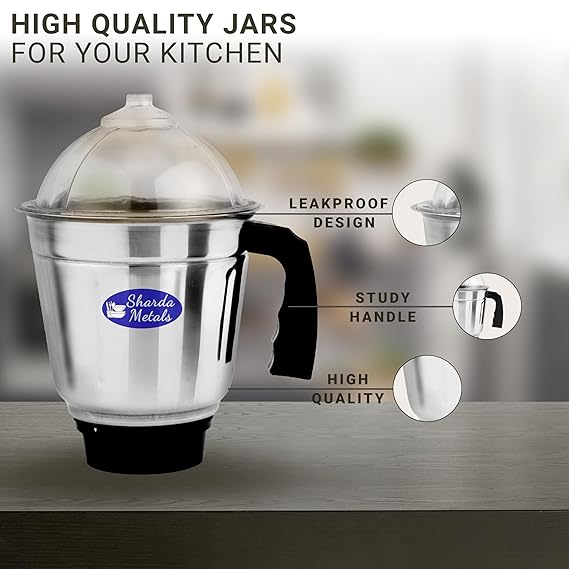 Stainless Steel Mixer Jar Grinder With Lid