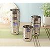 Stainless Steel 2 Liters Water Jug Pitcher with Set of 6 Glasses