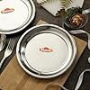 Stainless Steel Minakshi Plate Set of 12