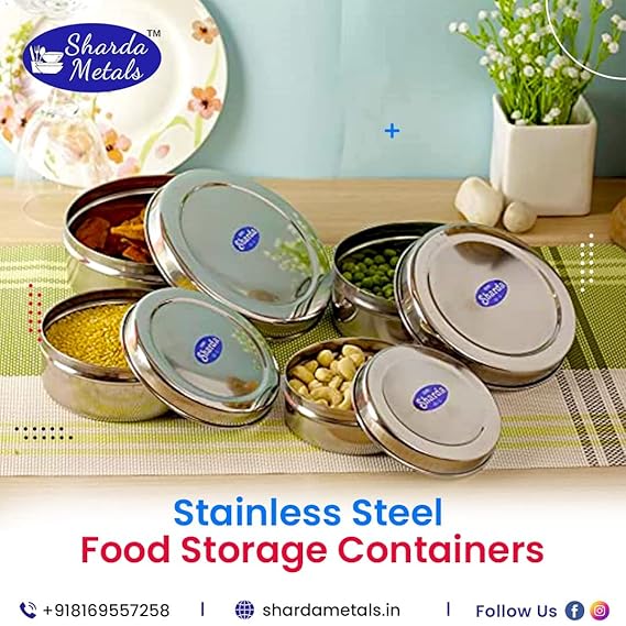 Stainless Steel Puri Dabba Container