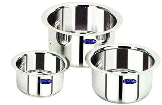 Stainless Steel  Tope Patila Pot  Set of 3